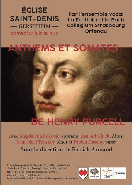 Affiche du concert de la Frattola - Anthems de Purcell